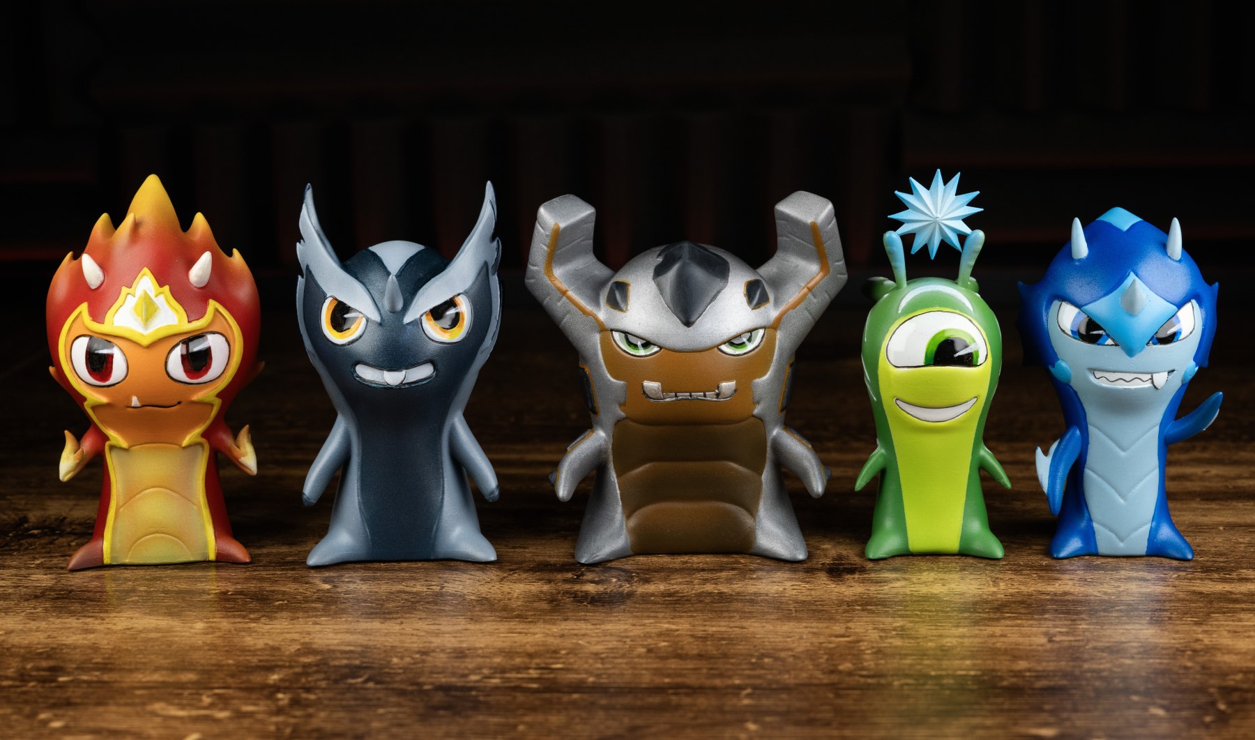 Elemental Slugs, Squad of five mini figures